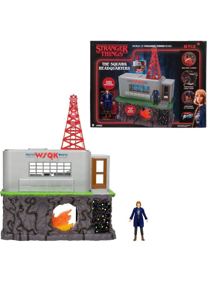 Jazwares Hunt & Battle Stranger Things The Squawk Headquarters Playset (8.89 cm, Pack of 3) - Image 2